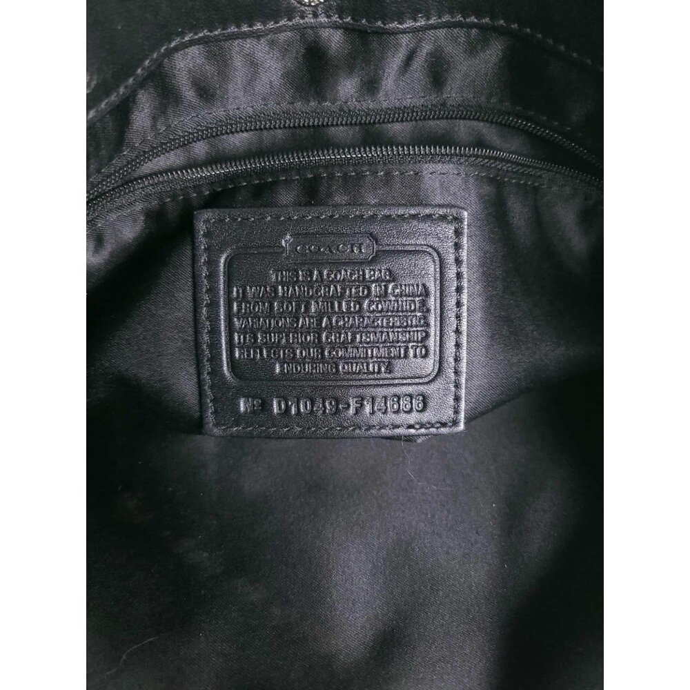 COACH Penelope Black Leather Satchel - Picture 7 of 7